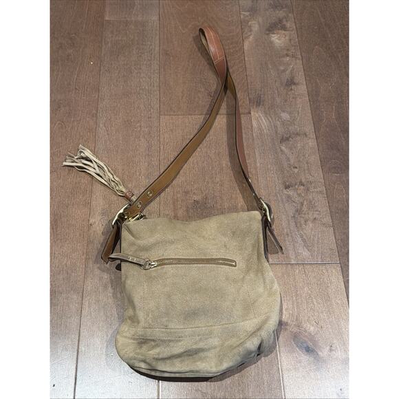 Vintage Coach Legacy Ergo Bag Brown Suede Leather Shoulder 9”x10” - Picture 3 of 5